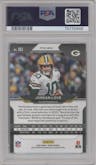 Jordan Love from the 2020 Panini Prizm set featuring a Blue Ice parallel graded by PSA and given an overall grade of 9.