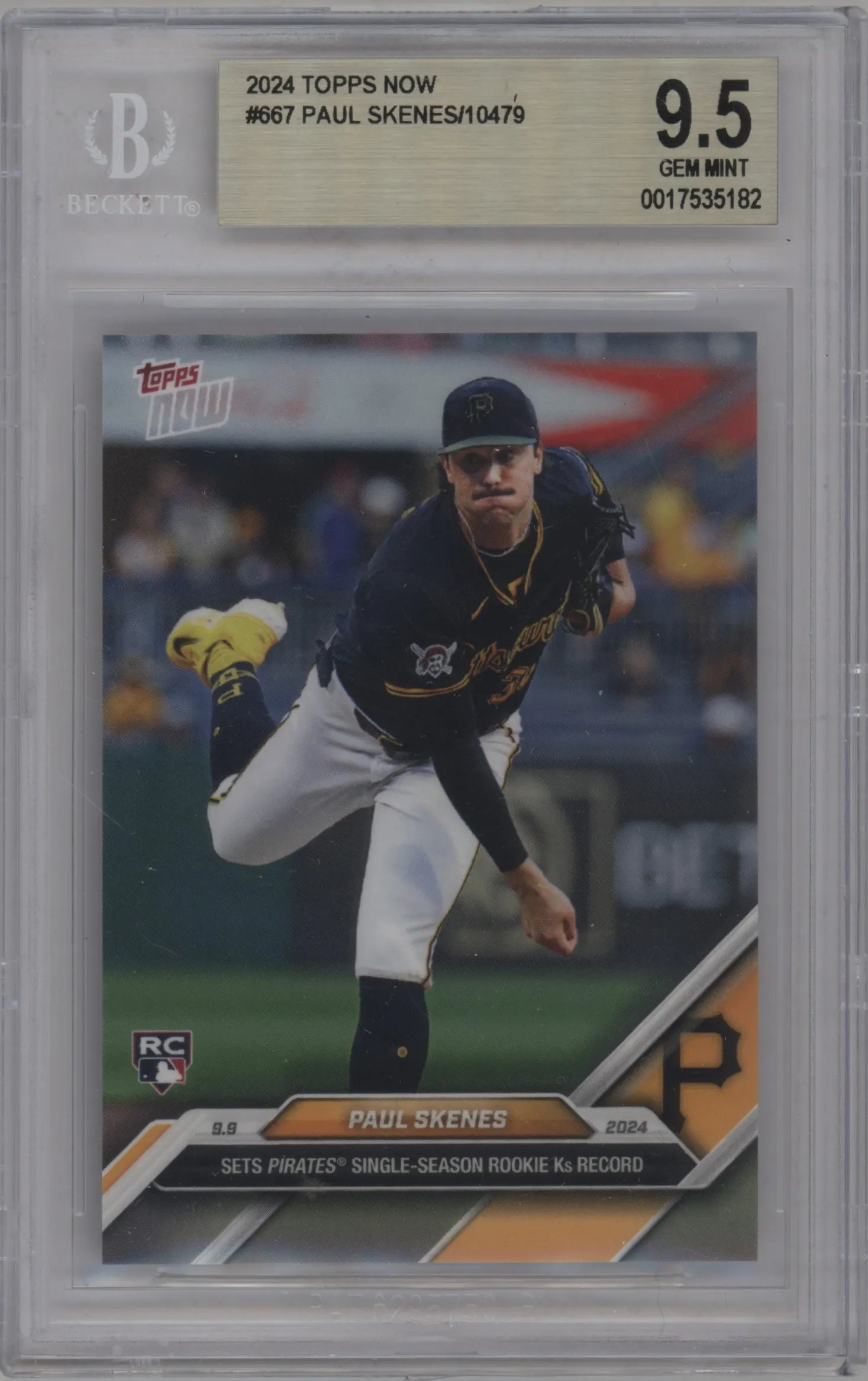 2024 Topps Now Paul Skenes BGS 9.5