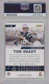 Tom Brady from the 2013 Panini Absolute set featuring a Retail parallel graded by PSA and given an overall grade of 9.