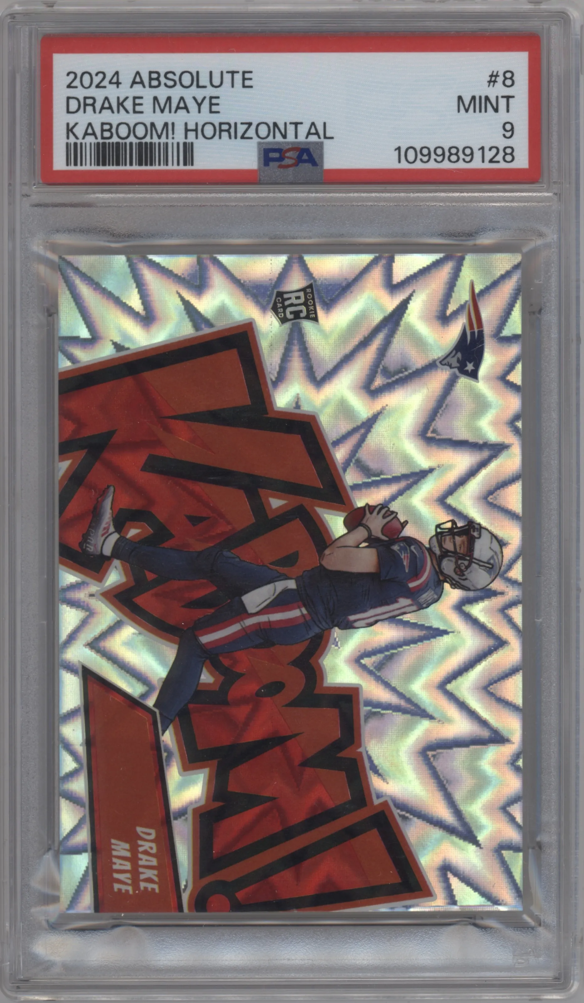 2024 Panini Absolute Kaboom Horizontal Drake Maye PSA 9