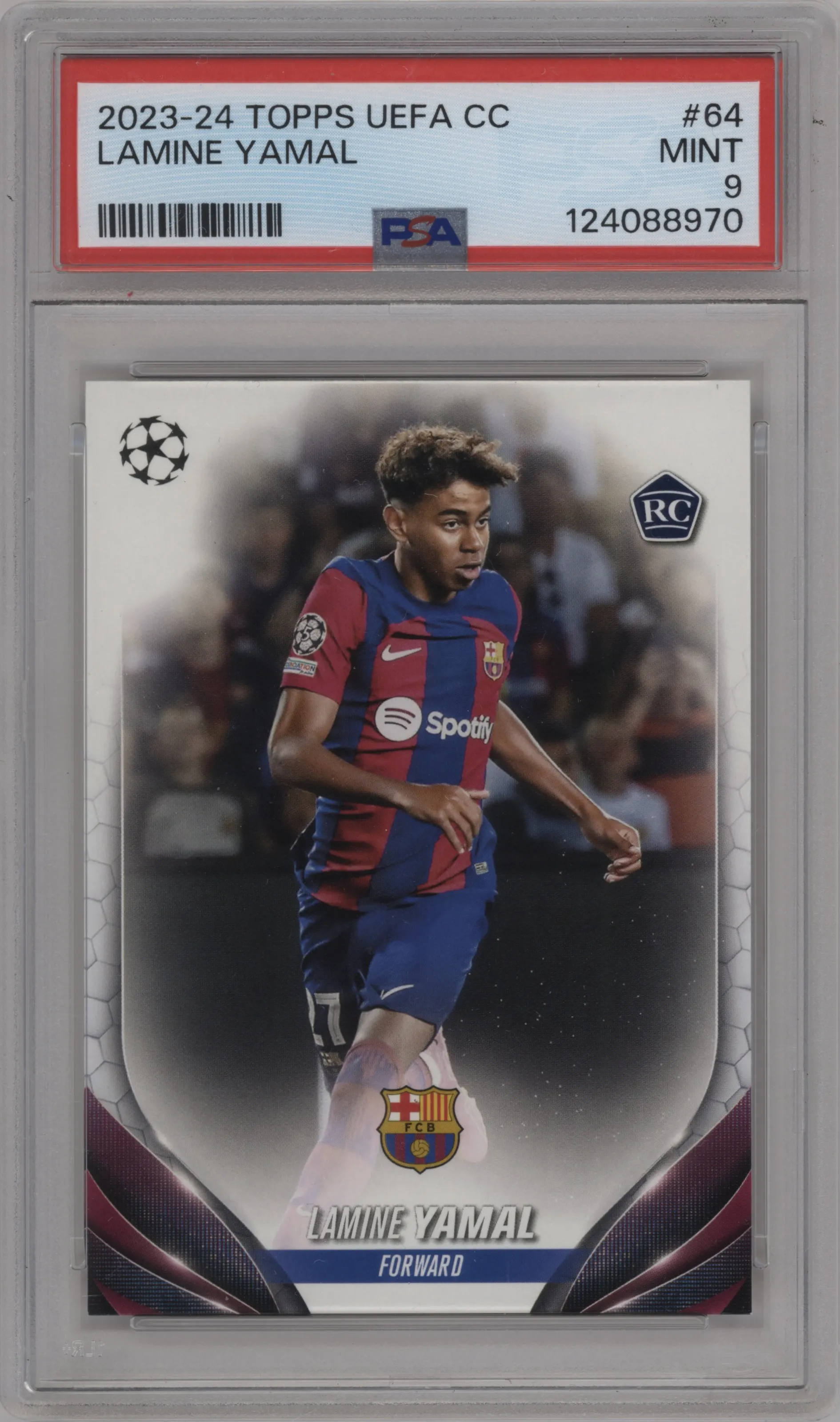 2023 Topps UEFA Club Competitions Lamine Yamal PSA 9