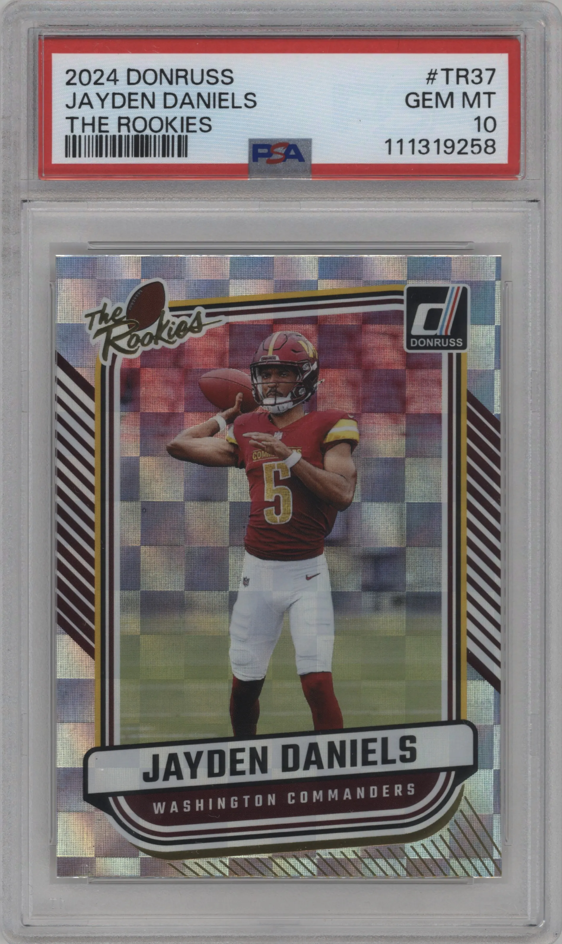 2024 Donruss The Rookies Jayden Daniels #TR-37 PSA 10