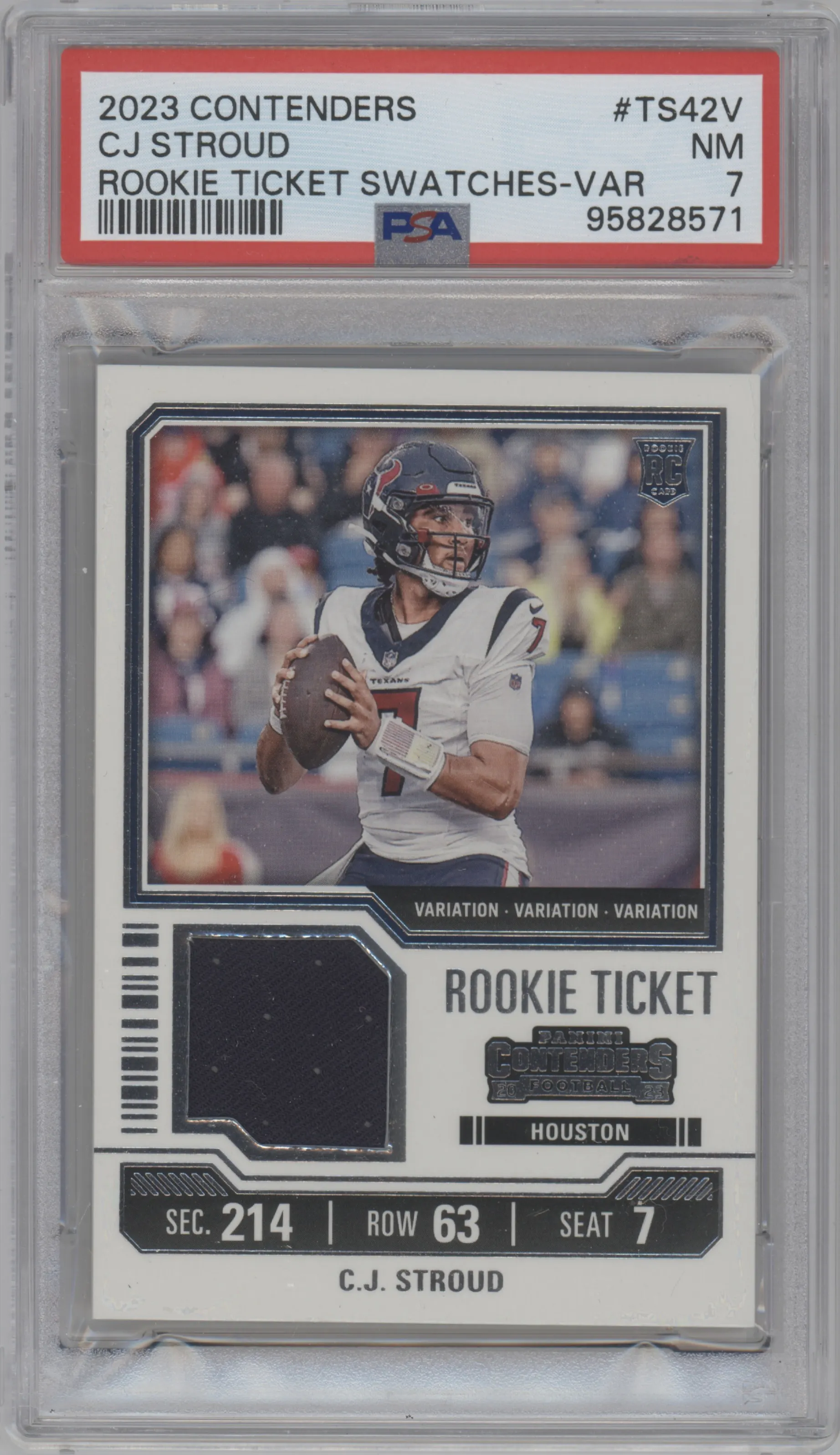 2023 Panini Contenders Rke.Tkt.Swch.Var. C.J. Stroud PSA 7