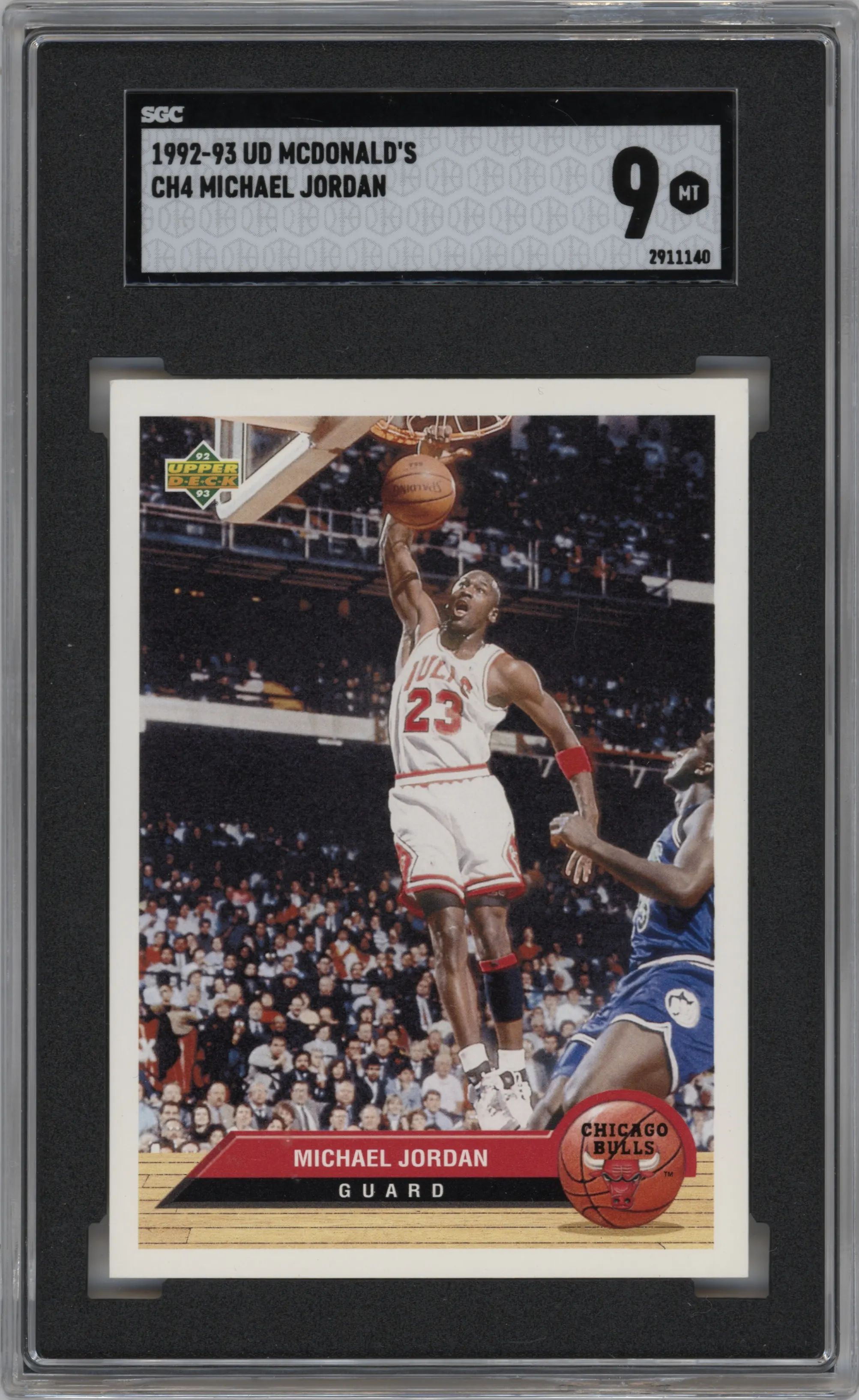 1992 UD McDonald's Chicago Bulls Michael Jordan SGC 9