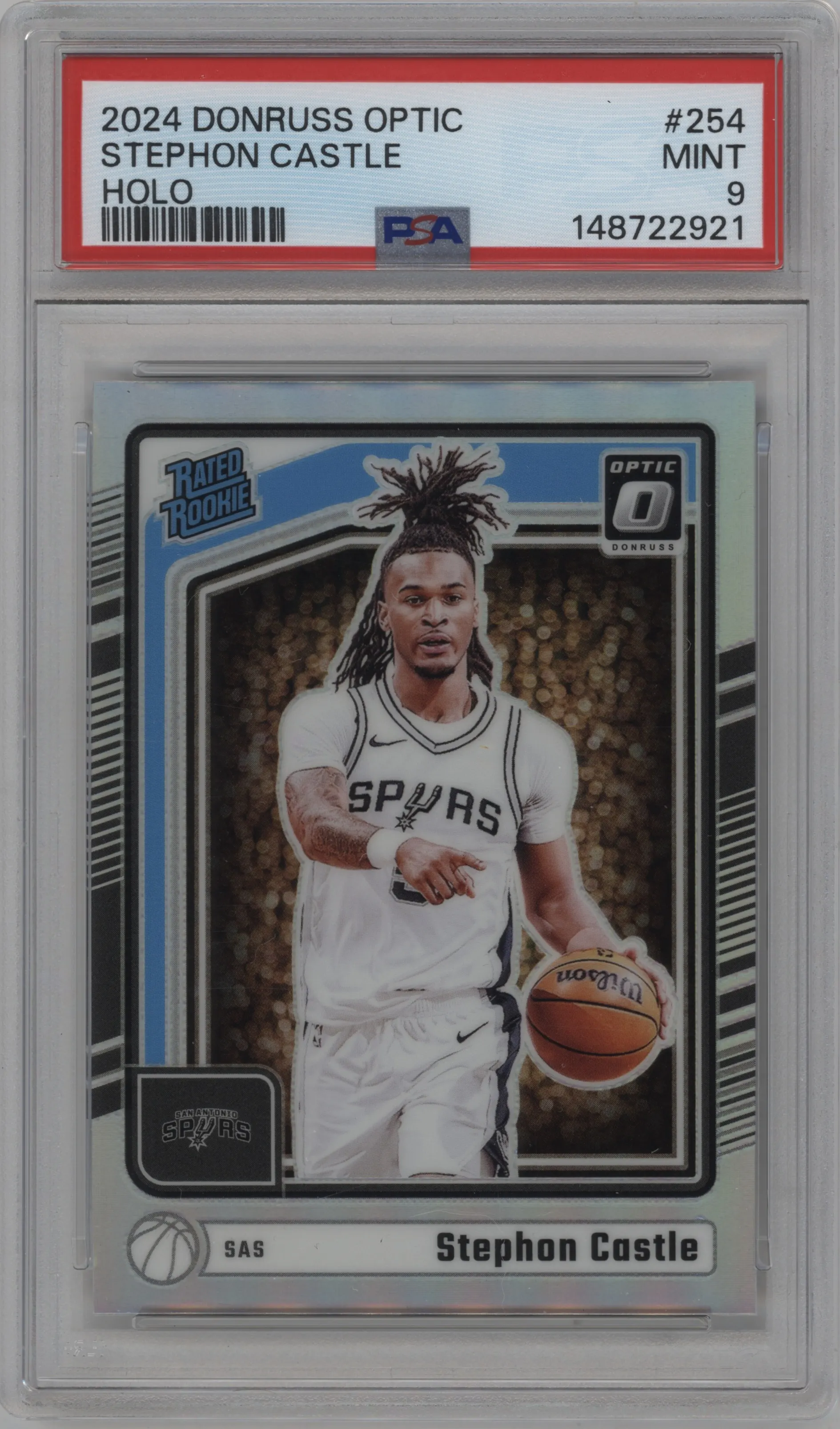 2024 Donruss Optic Rated Rookie Stephon Castle Holo #254 PSA 9
