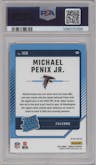 Michael Penix Jr.  from the 2024 Donruss set graded by PSA and given an overall grade of 9.