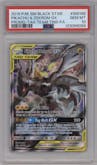 Pikachu/Zekrom GX from the 2019 Pokemon S&M  set featuring a Tag Team Tins parallel graded by PSA and given an overall grade of 10.