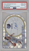 Ja Morant from the 2022-23 Panini Crown Royale set featuring a FOTL parallel graded by PSA and given an overall grade of 10.