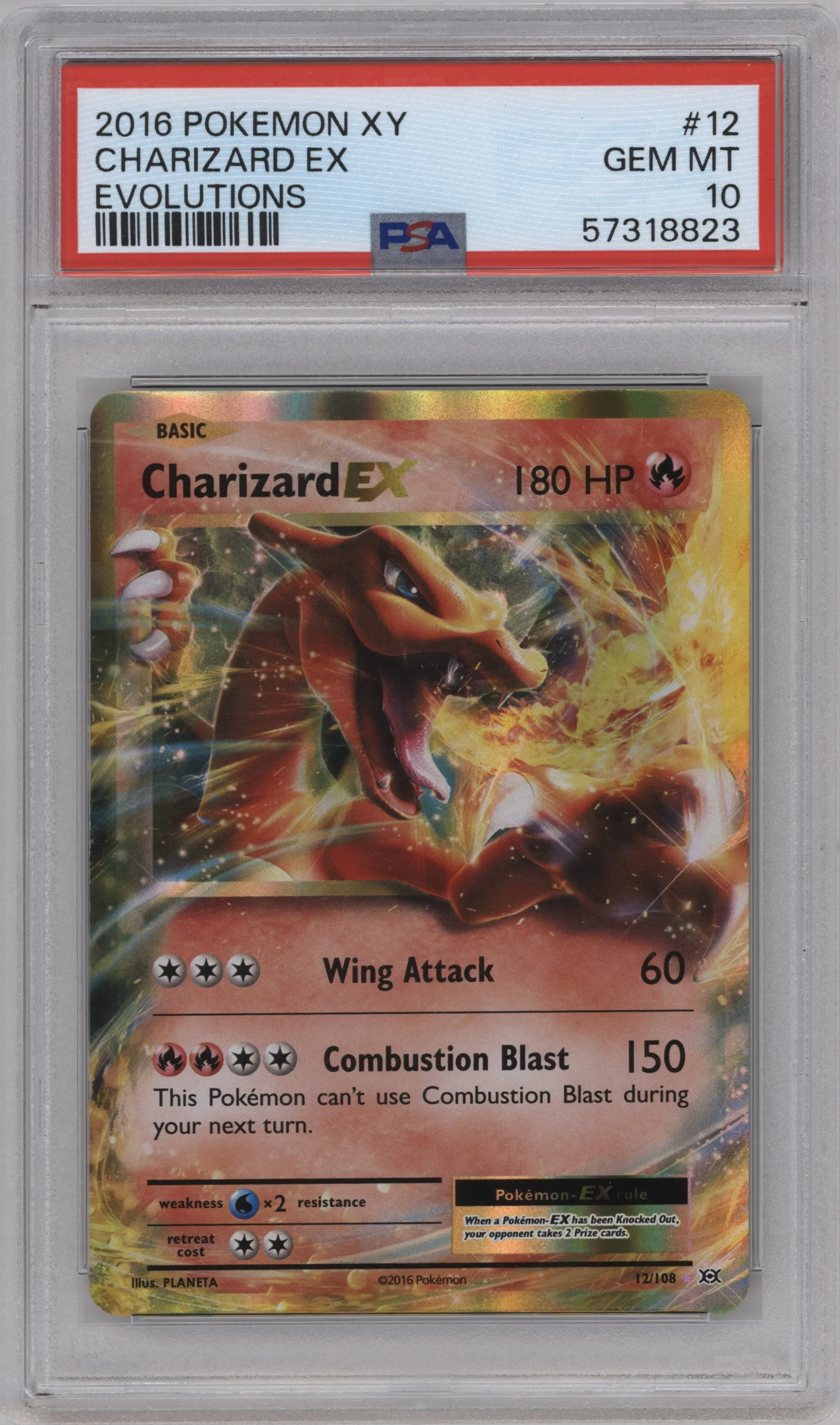 2016 Pokemon XY Evolutions Charizard EX #12 PSA 10