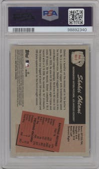 Shohei Ohtani from the 2024 Bowman set graded by PSA and given an overall grade of 10.