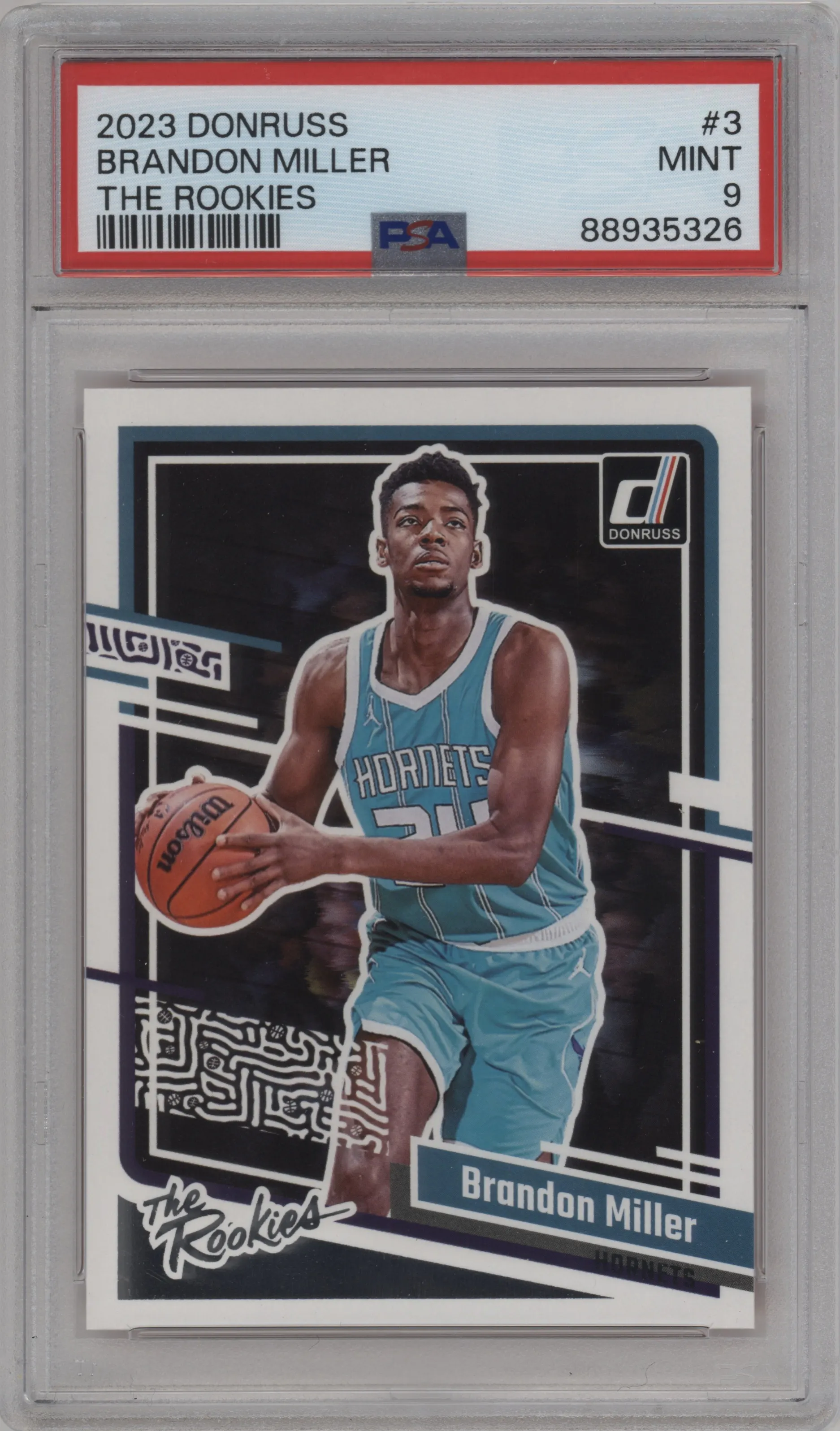 2023 Panini Donruss The Rookies Brandon Miller #3 PSA 9