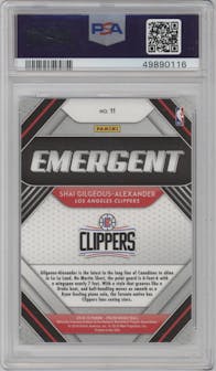 Shai Gilgeous-Alexander from the 2018-19 Panini Prizm set graded by PSA and given an overall grade of 9.