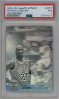 Michael Jordan from the 1992-93 Upper Deck set graded by PSA and given an overall grade of 7.