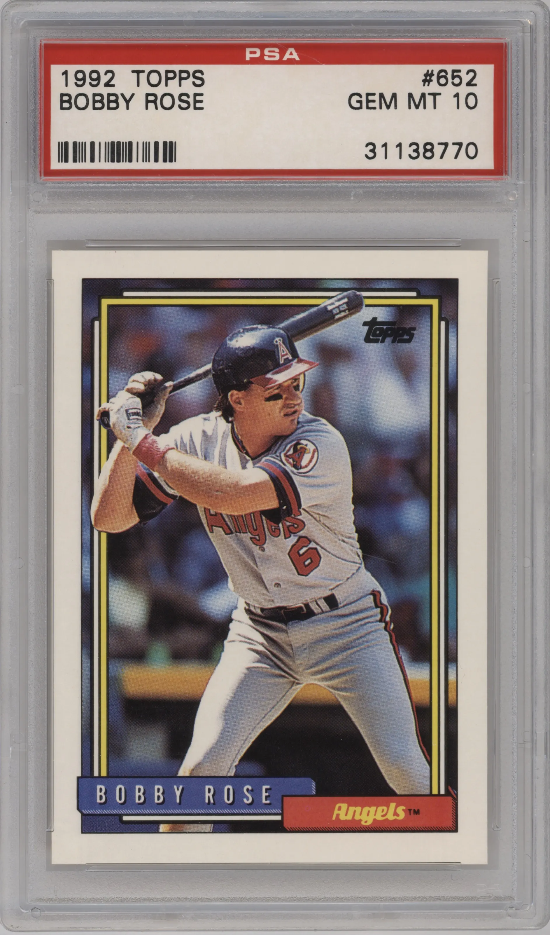 1992 Topps Bobby Rose PSA 10