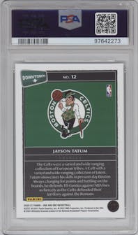 Jayson Tatum from the 2020-21 Panini One and One set graded by PSA and given an overall grade of 9.
