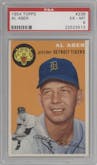 Al Aber from the 1954 Topps set graded by PSA and given an overall grade of 6.