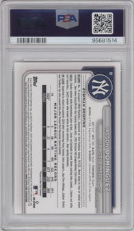 Jasson Dominguez from the 2024 Bowman set graded by PSA and given an overall grade of 9.