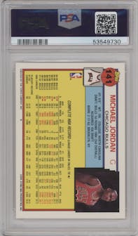 Michael Jordan from the 1992-93 Topps set graded by PSA and given an overall grade of 9.