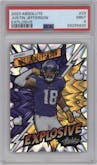 Justin Jefferson from the 2023 Panini Absolute set graded by PSA and given an overall grade of 9.