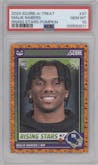 Malik Nabers from the 2024 Score-a-Treat set featuring a Pumpkin parallel graded by PSA and given an overall grade of 10.
