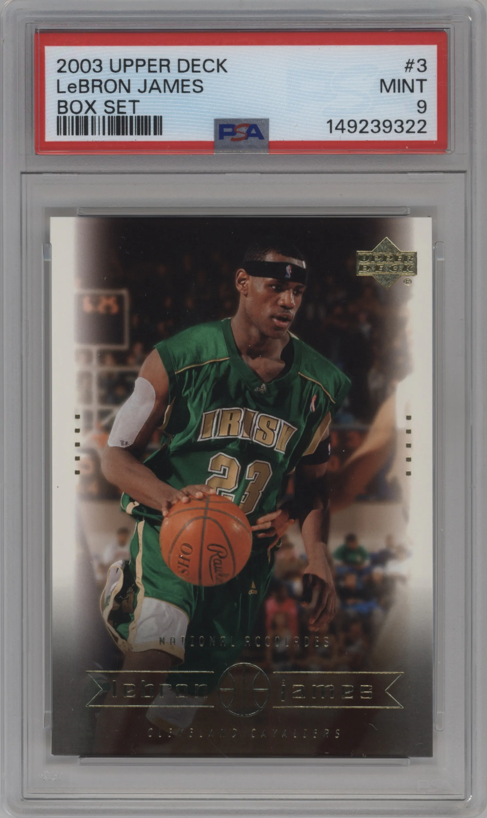 2003 Upper Deck LeBron James Box Set Lebron James #3 PSA 9
