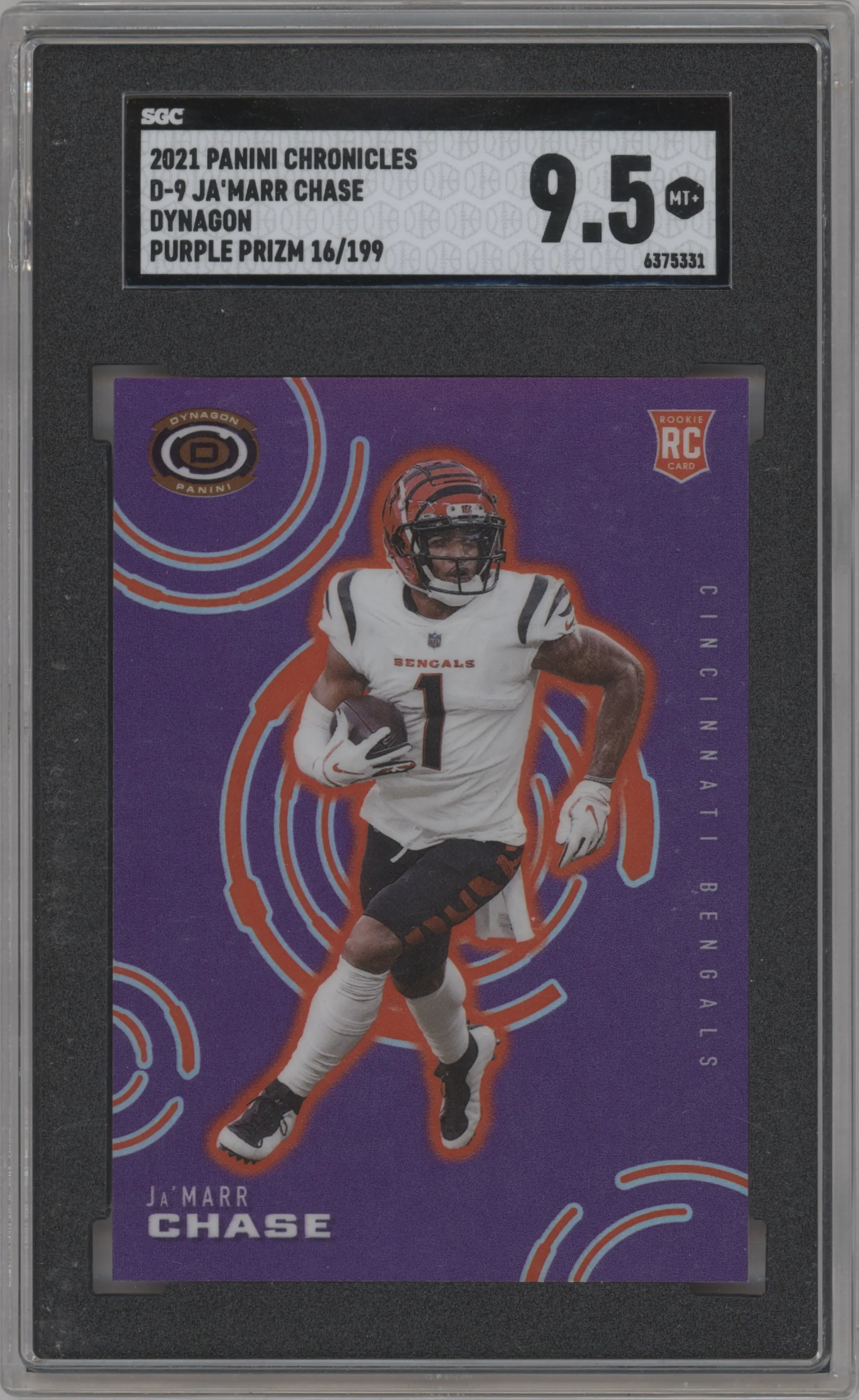 2021 Panini Chronicles Dynagon Ja'Marr Chase Purple #D-9 SGC 9.5