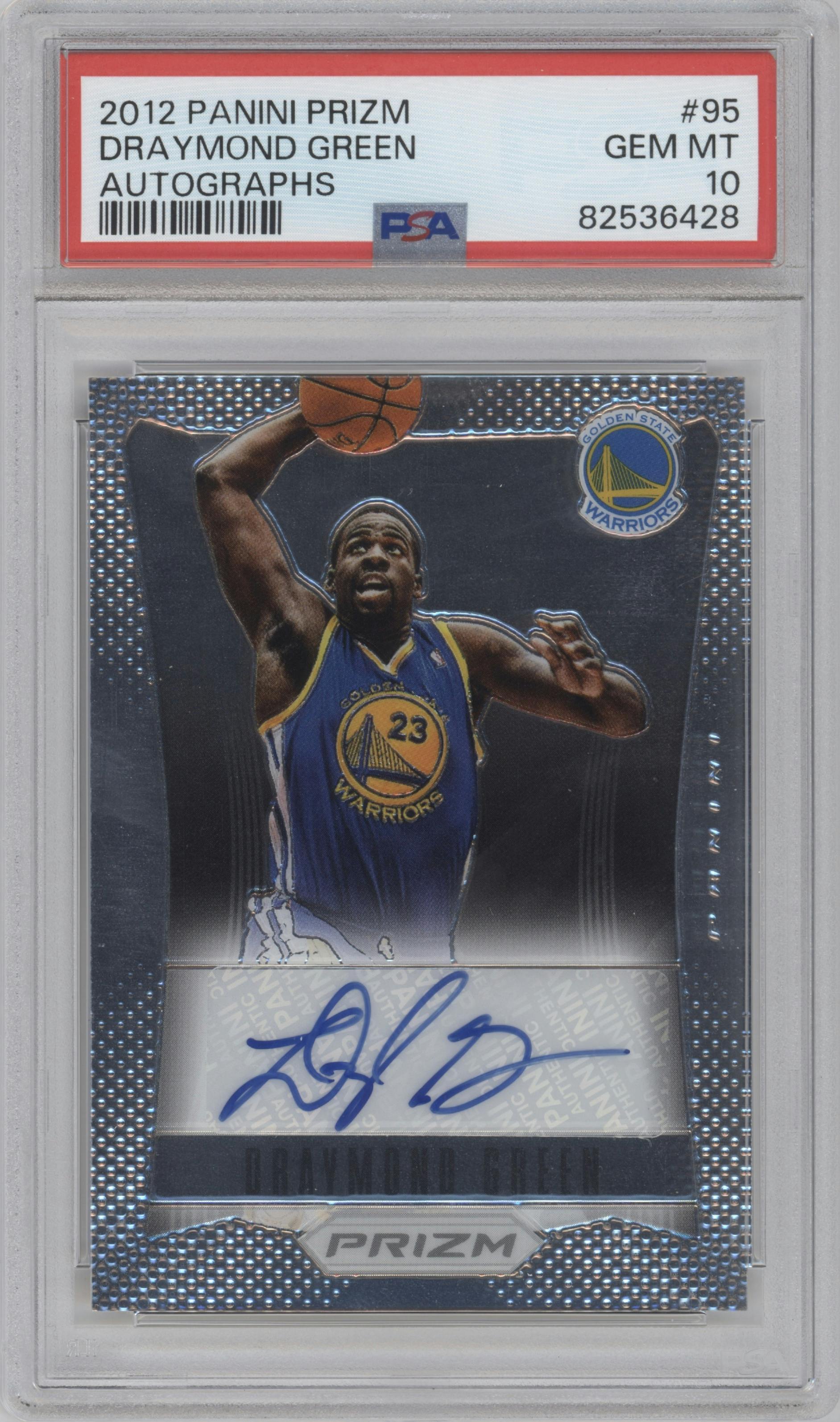 Draymond Green from the 2012-13 Panini Prizm set graded by PSA and given an overall grade of 10.