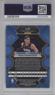 Paolo Banchero from the 2022-23 Panini Mosaic set featuring a Genesis parallel graded by PSA and given an overall grade of 10.