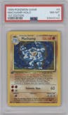 Machamp from the 1999 Pokemon set graded by PSA and given an overall grade of 8.