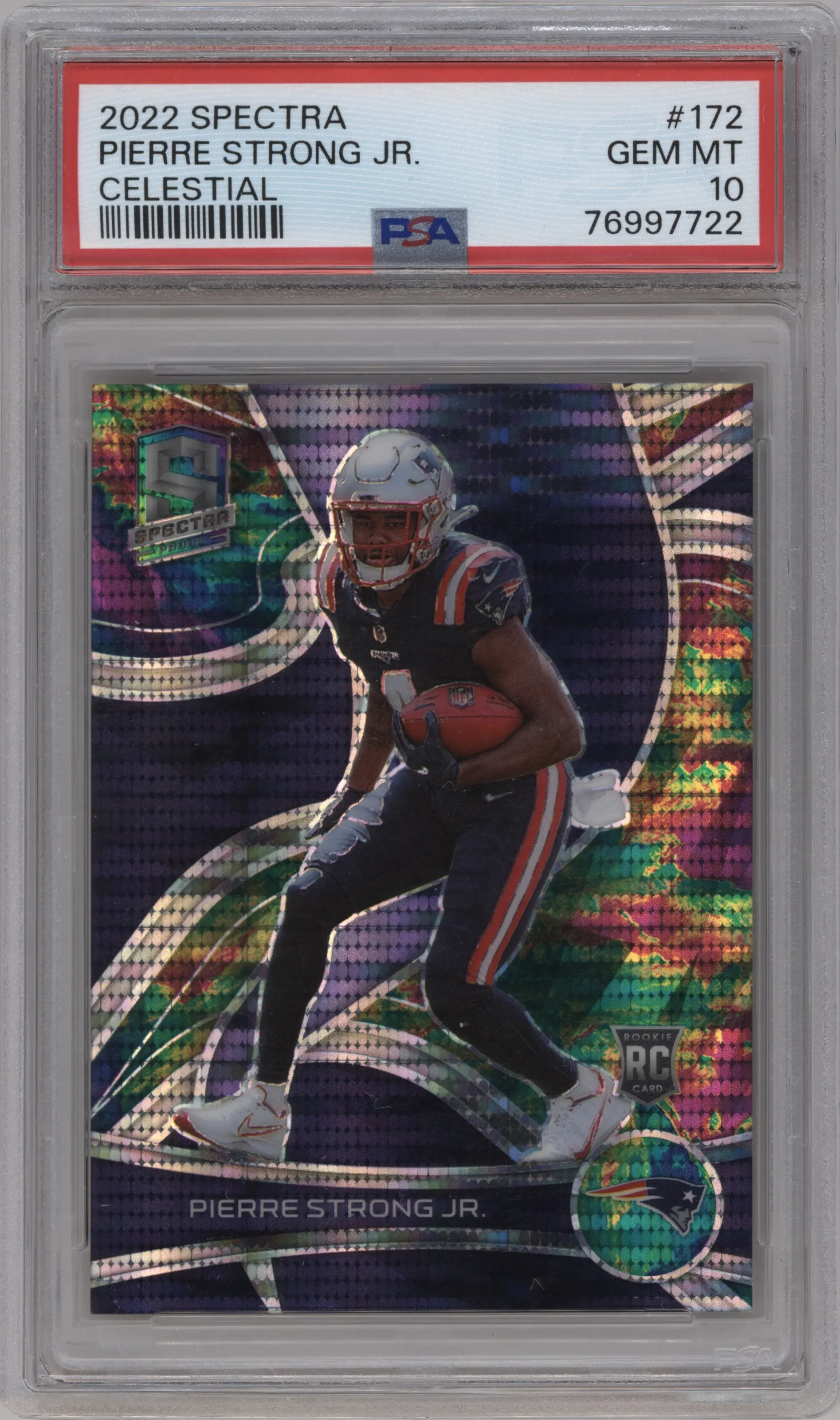 2022 Panini Spectra Pierre Strong Jr. Celestial PSA 10