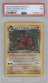 Dark Dugtrio from the 2000 Pokemon set graded by PSA and given an overall grade of 7.