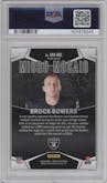 Brock Bowers	 from the 2024 Panini Mosaic set graded by PSA and given an overall grade of 10.