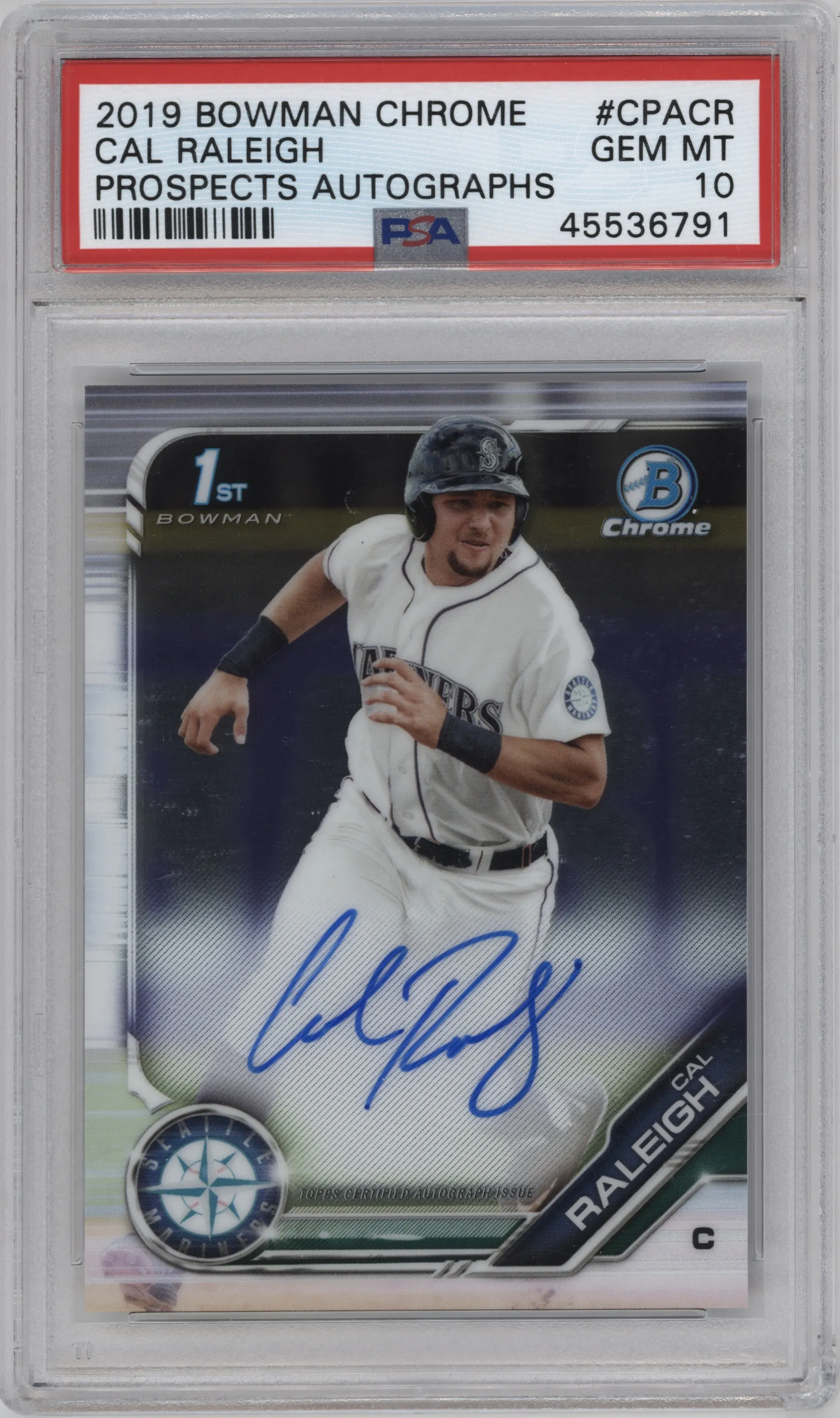 2019 Bowman Chrome Pros.Auto Cal Raleigh PSA 10