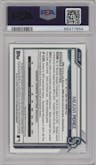 Milkar Perez from the 2021 Bowman Chrome set graded by PSA and given an overall grade of 10.