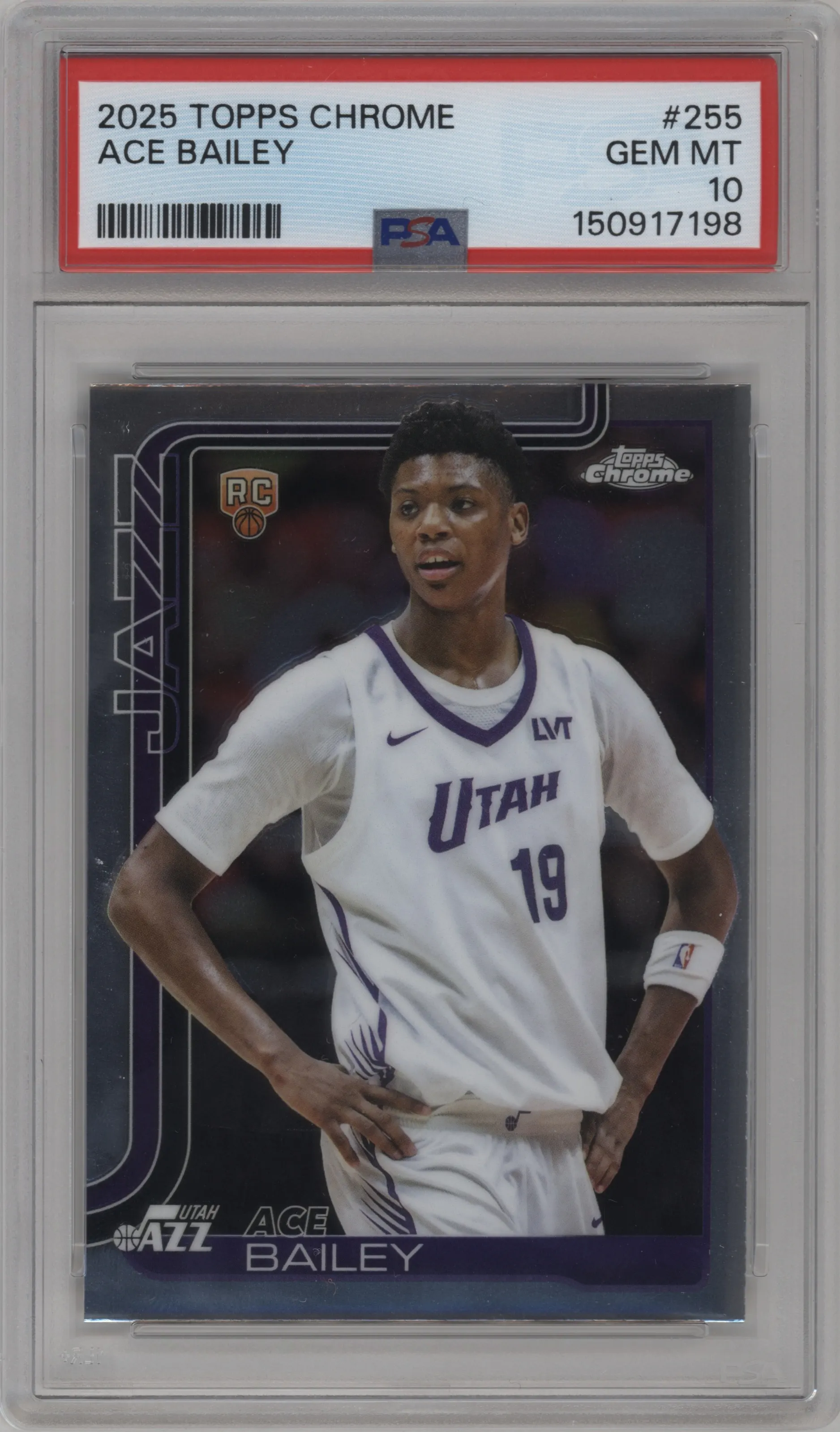2025 Topps Chrome Ace Bailey #255 PSA 10