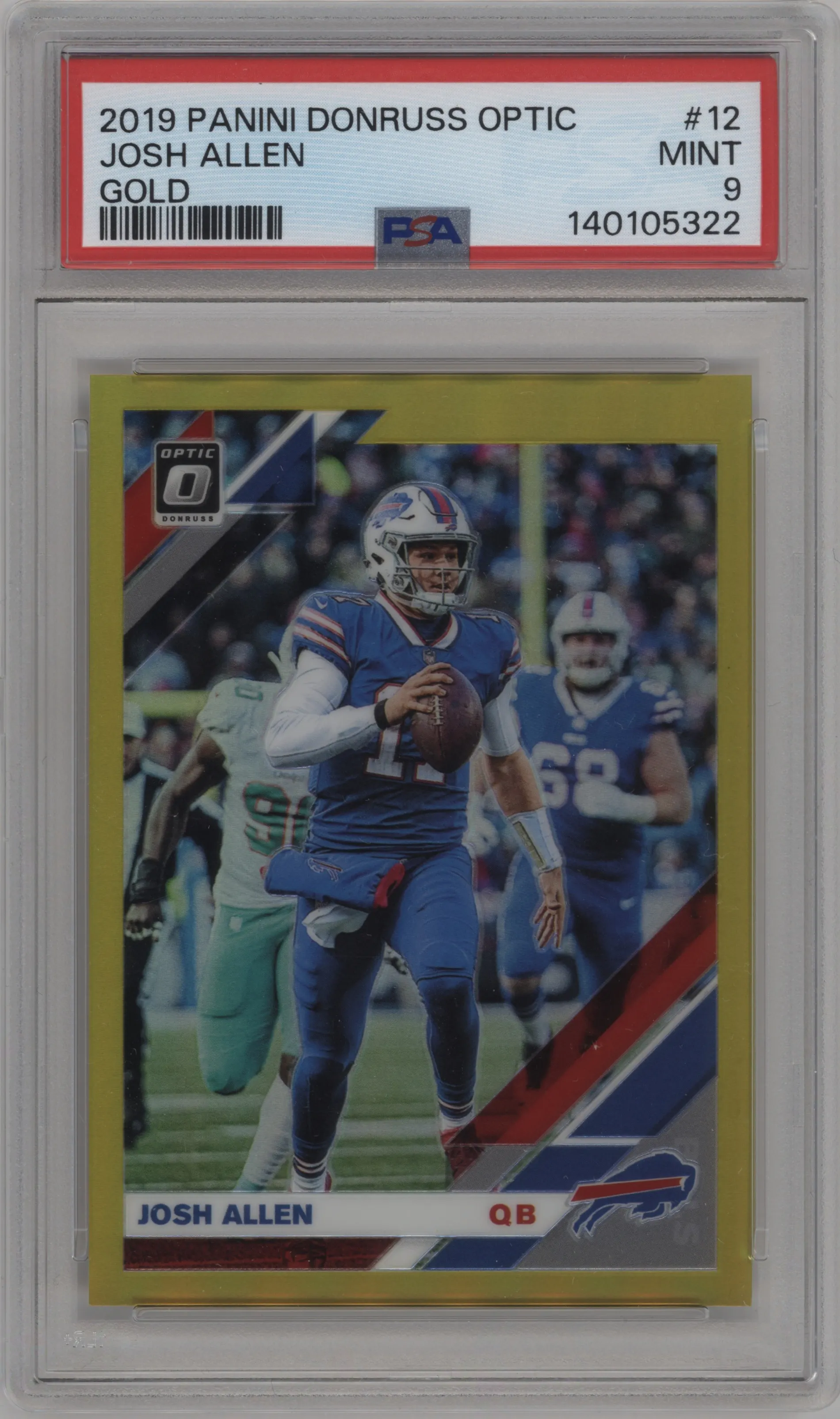 2019 Panini Donruss Optic Josh Allen Gold #12 PSA 9