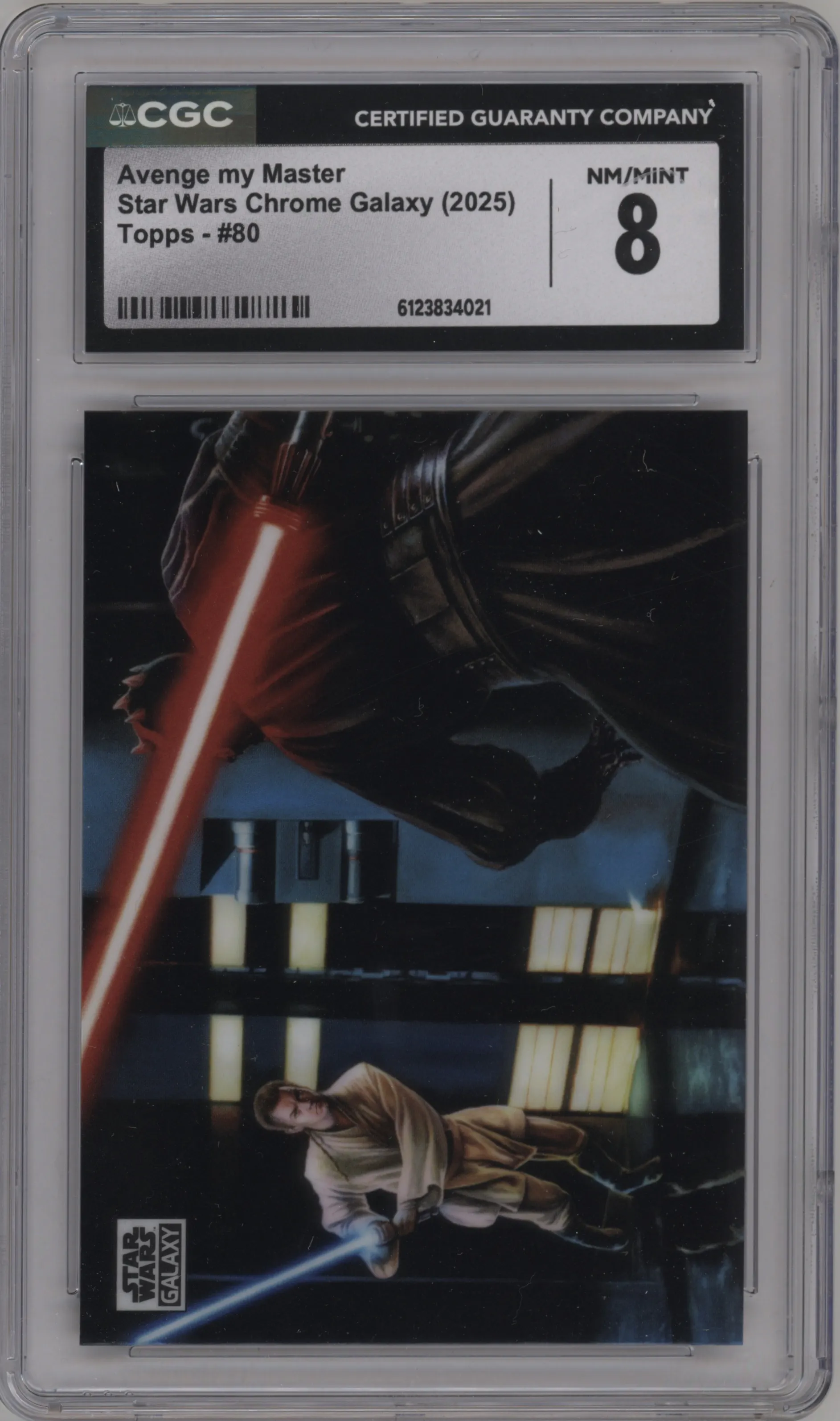 2025 Topps Chrome Star Wars Galaxy Avenge my Master CGC 8