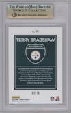 Terry Bradshaw from the 2024 Donruss set featuring a Gold parallel graded by Beckett and given an overall grade of 9.5.