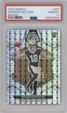 Spencer Rattler from the 2024 Panini Mosaic set featuring a Mosaic parallel graded by PSA and given an overall grade of 10.