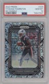Tyquan Thornton from the 2022 Panini Prizm set featuring a No Huddle parallel graded by PSA and given an overall grade of 10.