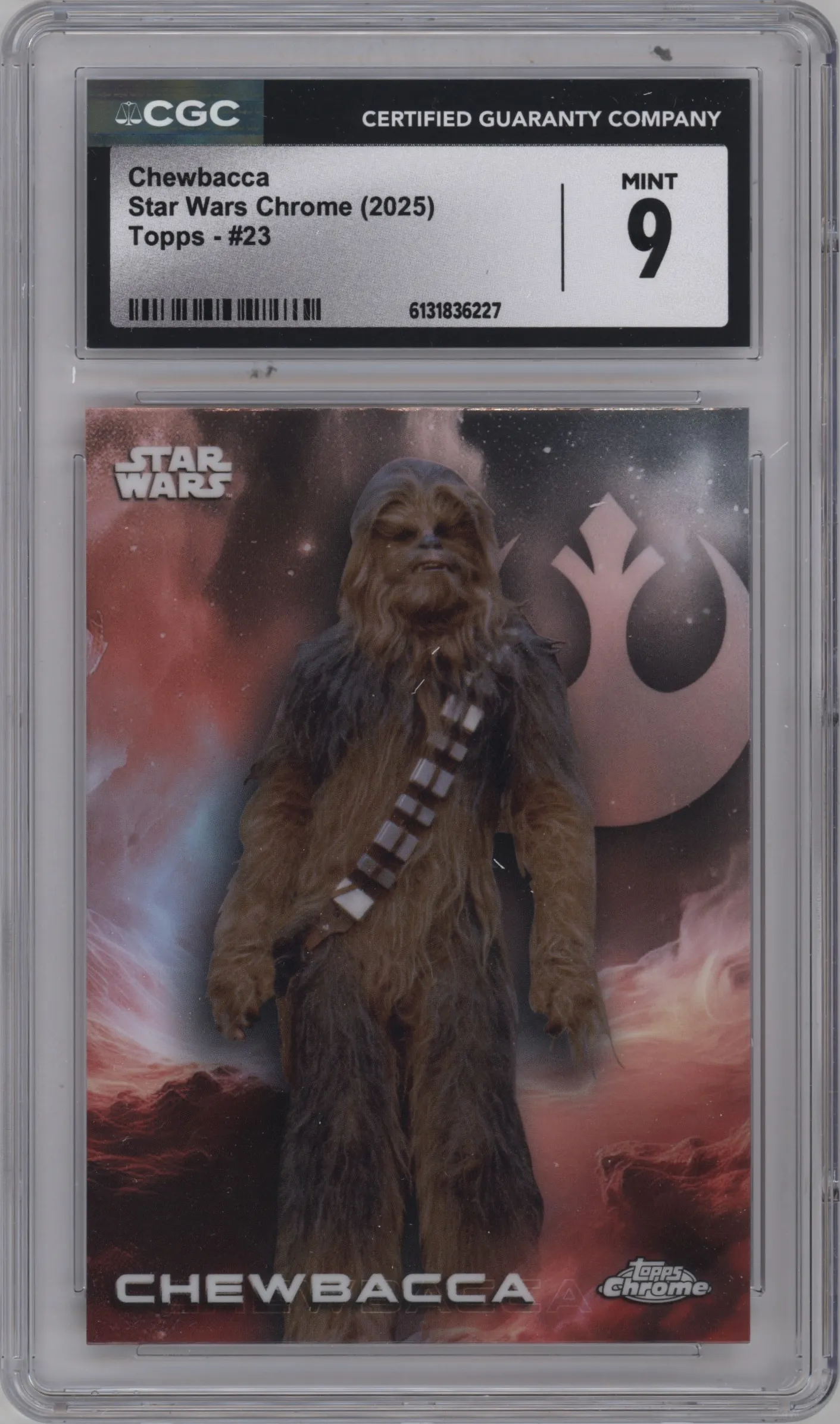 2025 Topps Chrome Star Wars Chewbacca CGC 9