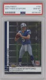 Matthew Stafford from the 2009 Topps Finest set graded by PSA and given an overall grade of 10.