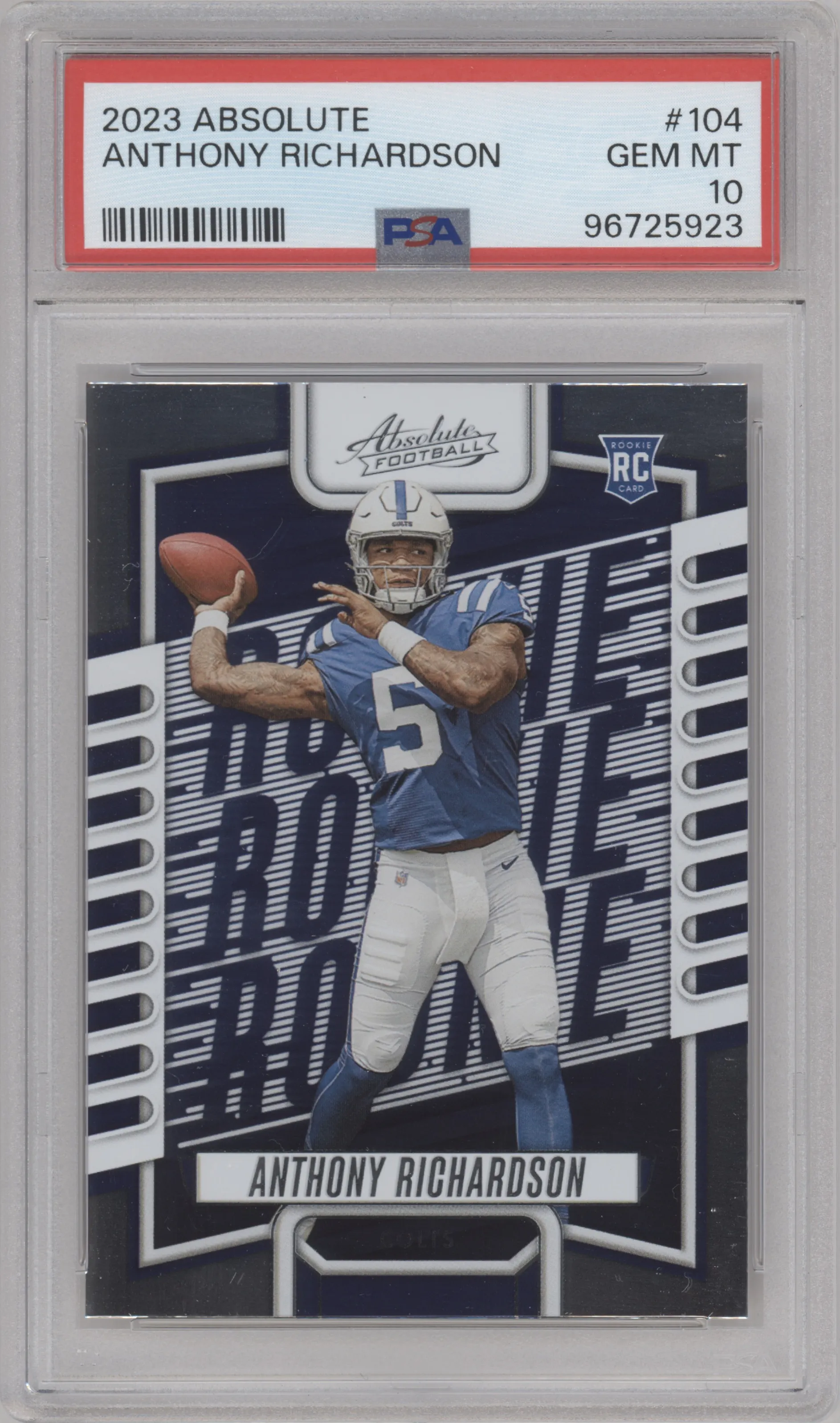 2023 Panini Absolute Anthony Richardson PSA 10