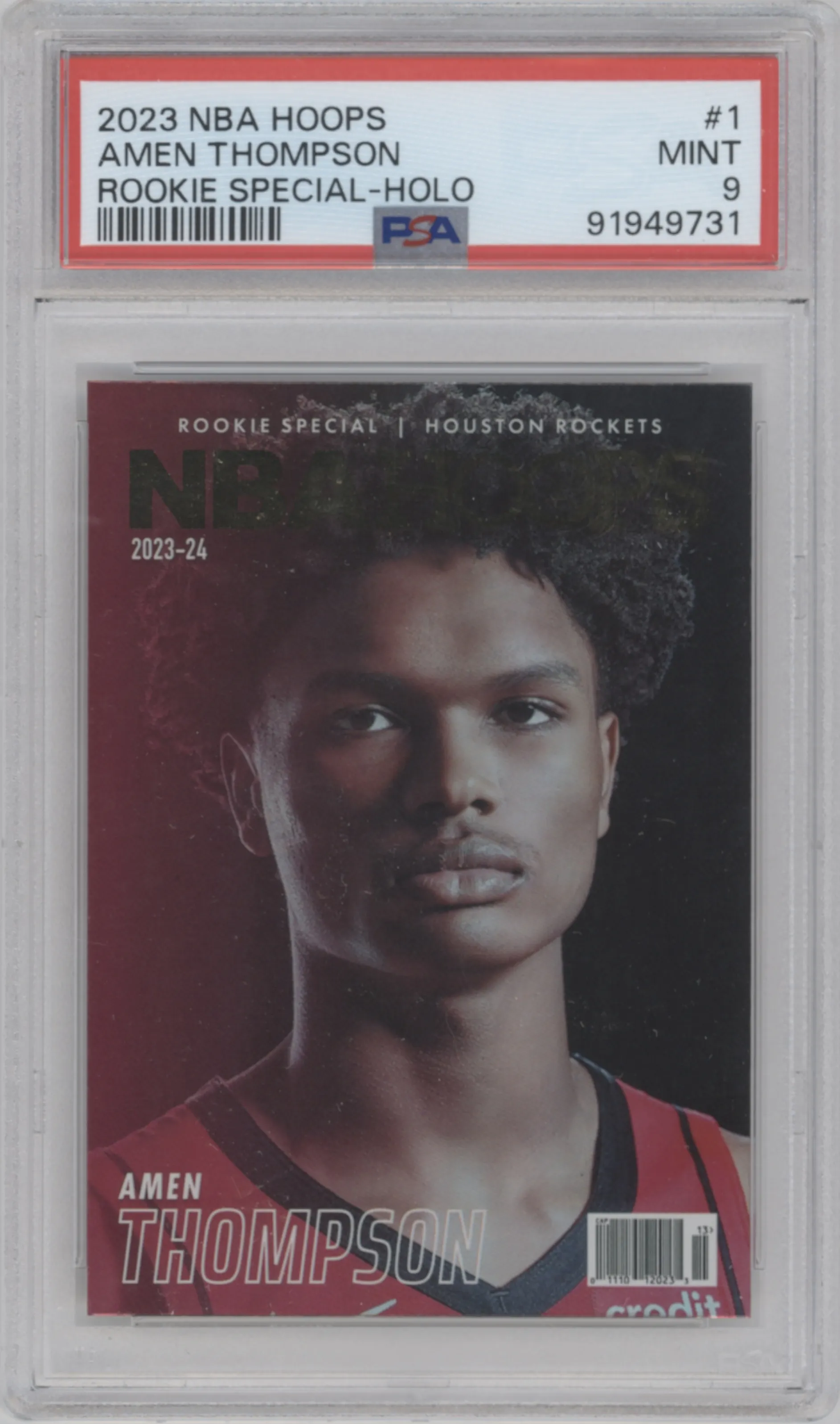2023 Panini NBA Hoops Rke.Special Amen Thompson Holo PSA 9