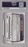 Jacob Melton from the 2023 Bowman Chrome set graded by PSA and given an overall grade of 10.