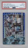 Trevor Lawrence from the 2022 Panini Mosaic set featuring a Blue Mosaic parallel graded by PSA and given an overall grade of 10.