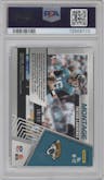 Trevor Lawrence from the 2022 Panini Mosaic set featuring a Blue Mosaic parallel graded by PSA and given an overall grade of 10.