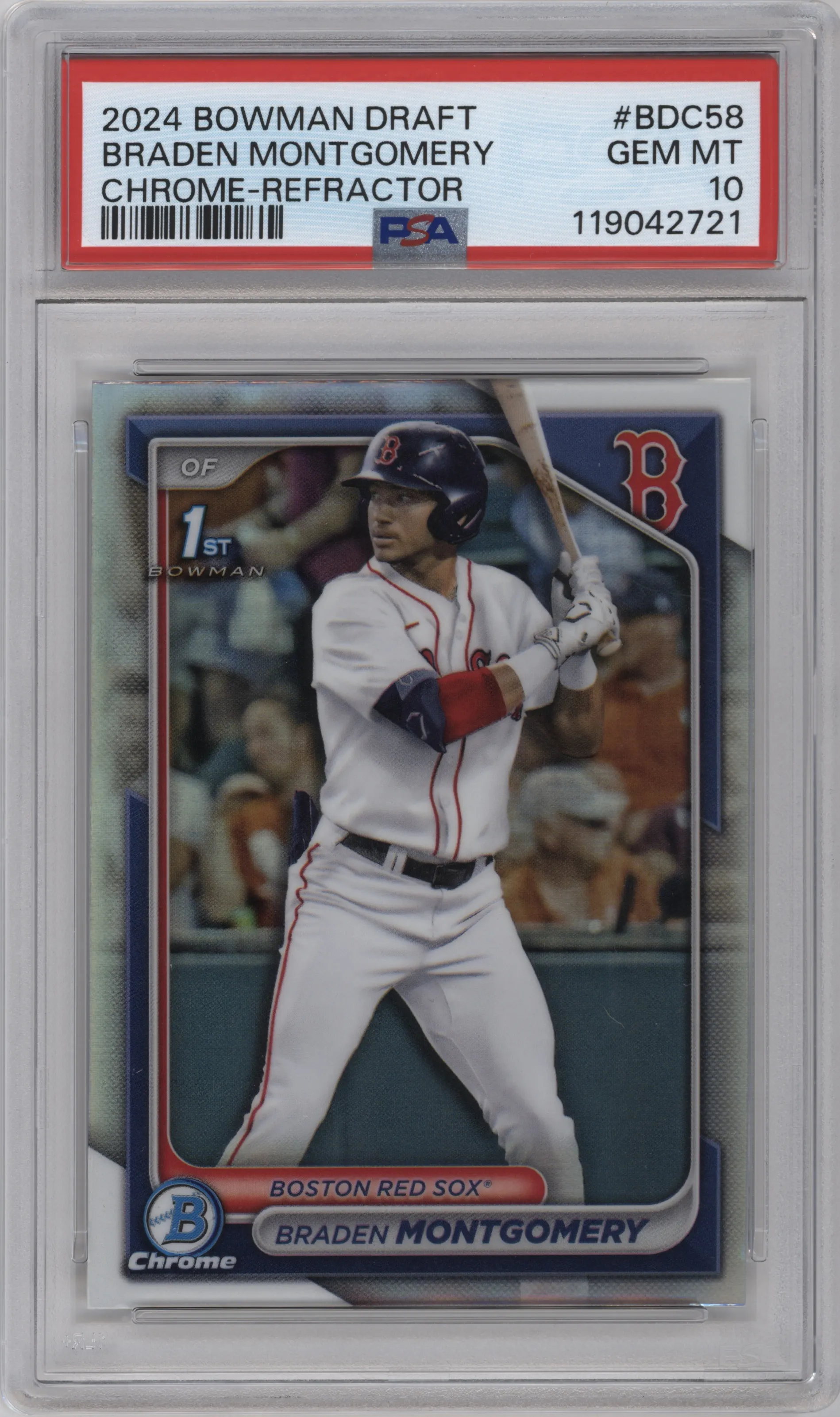2024 Bowman Draft Chrome Braden Montgomery Refractor #BDC-58 PSA 10