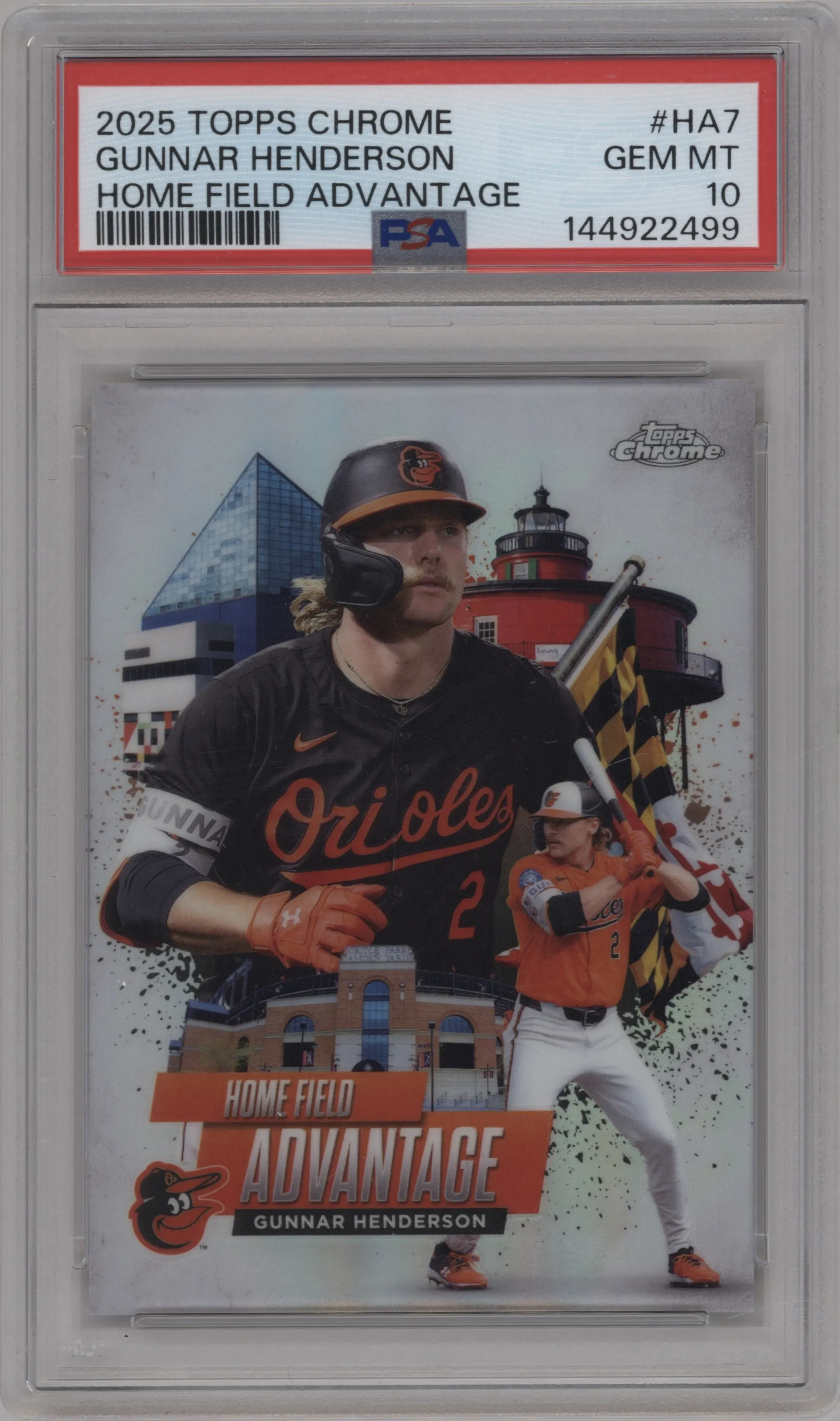 2025 Topps Chrome Home Field Advantage Gunnar Henderson #HA-7 PSA 10