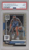 Shai Gilgeous-Alexander from the 2022-23 Panini Donruss Optic  set featuring a Basketball parallel graded by PSA and given an overall grade of 9.